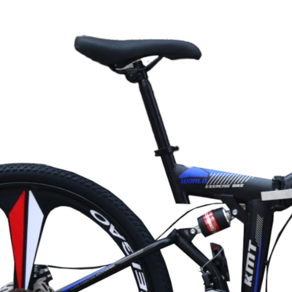 Bicicleta Aro 26 Freio Disco Bike Dobrável Easyfold 21 Marchas Roda Magnésio Preto Azul Vermelho Wct Fitness - 6