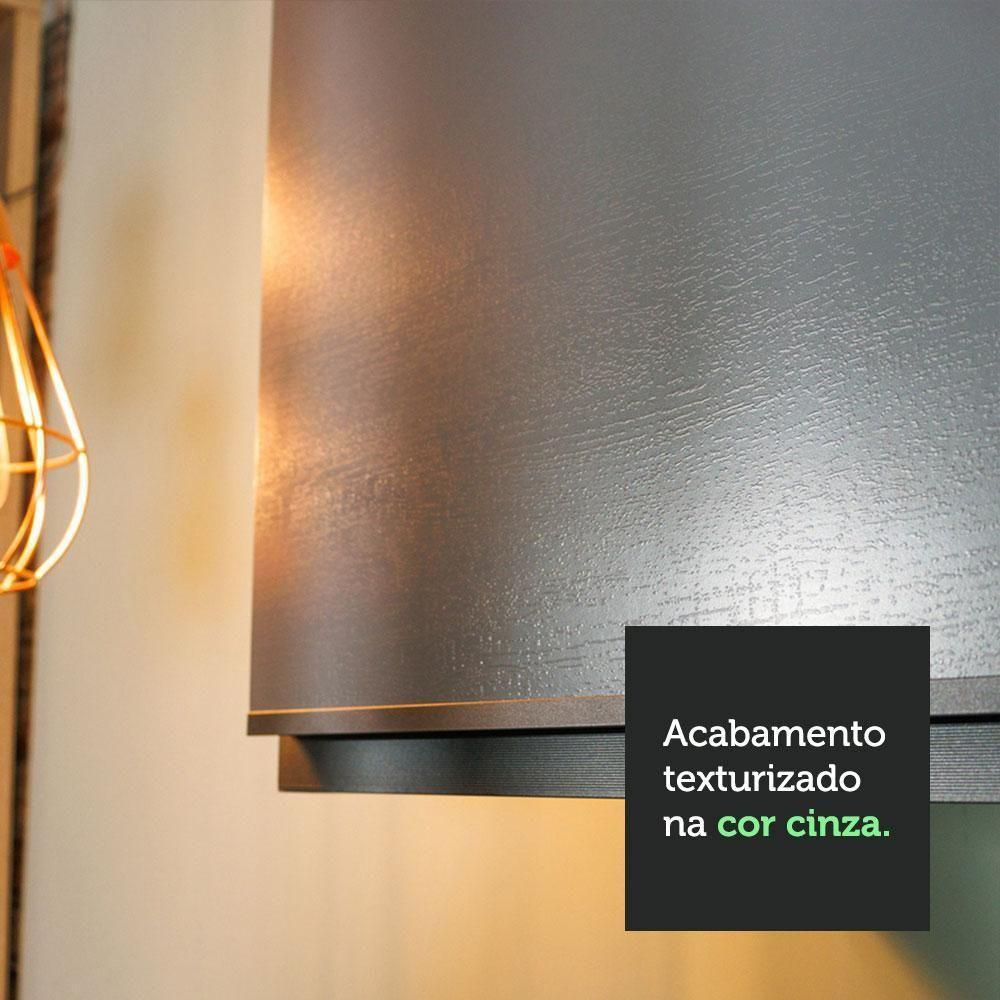 Armário Aéreo 80 Cm 1 Porta Basculante Cinza Nice Cinza - 3