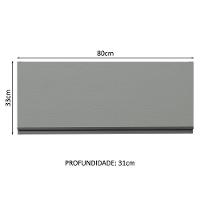 Armário Aéreo 80 Cm 1 Porta Basculante Cinza Nice Cinza - 10