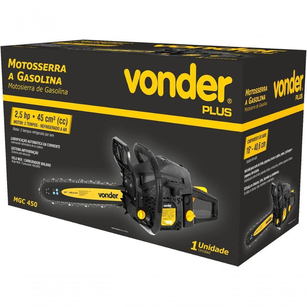 Motosserra à Gasolina 45,0 Cm³ Cc Mgc 450 Plus Vonder - 2