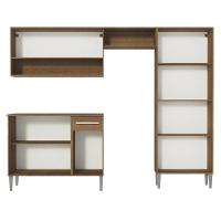 Armário De Cozinha Compacta Emilly Pop Madesa Xa Branco/Rustic - 3