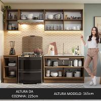 Armário De Cozinha 240Cm Rustic Glamy 10 Rustic - 6