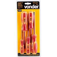 Jogo Chave Fenda-phillips Isolada 1000v 5 Peças Lec60900 Vonder - 6