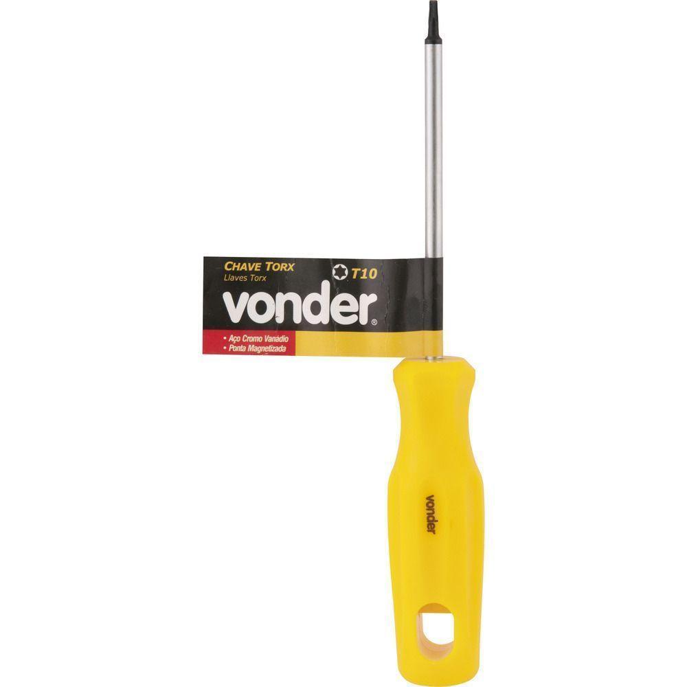 Chave Torx T-10 Com Cabo Reto Cromo Vanádio - Vonder - 3