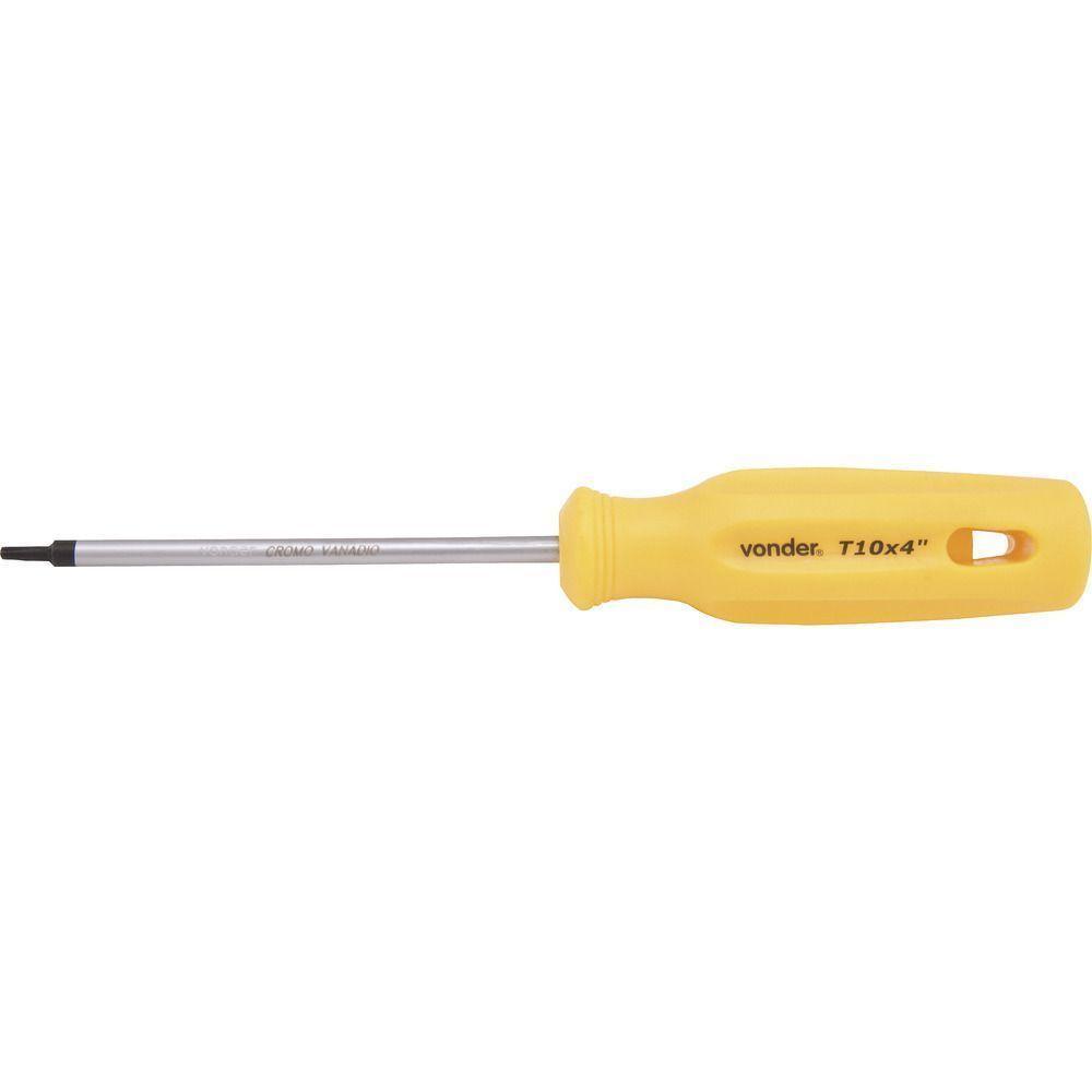Chave Torx T-10 Com Cabo Reto Cromo Vanádio - Vonder - 4