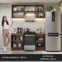 Armário De Cozinha 160Cm Rustic Glamy 07 Rustic - 6