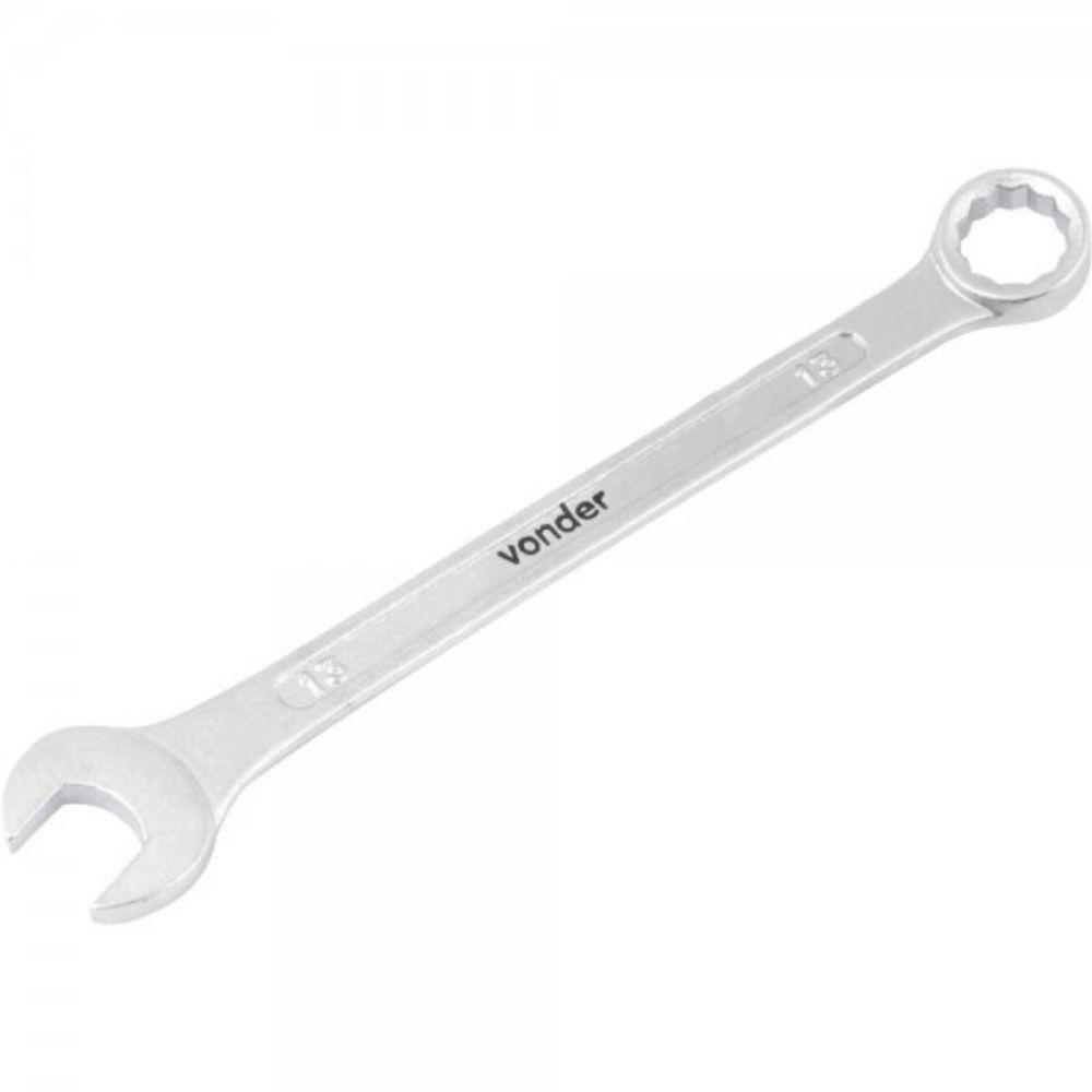 Chave Combinada Reta 13mm Vonder Cromo Vanádio Cromada Peça Chave Fixa Chave Estrela - 1
