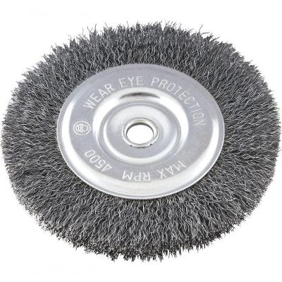 Escova Circular Ondulada 6x1-2 Furo 1-2 Aço Carbono Polido