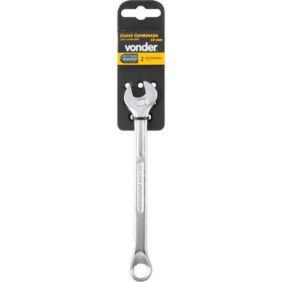 Chave Combinada 10mm Cromo Vanádio Cromada Cartela - Vonder