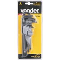 Jogo Chave Allen 1,5-10,0mm Tipo L Curta Com 9 Peças Vonder - 2