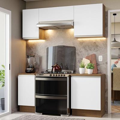 Armário De Cozinha 180Cm Glamy 12 Rustic/Branco