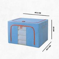 Caixa Organizadora De Roupas Multiuso Dobrável - Azul - 3