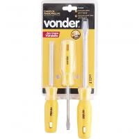 Jogo Chave Fenda E Philips Cromo Vanádio Com 3 Peças Vonder - 1