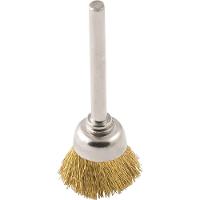 Escova Copo 12mm Latão Com Haste Para Microrretífica Vonder - 1