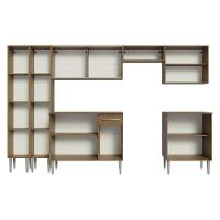 Armário De Cozinha Completa 293Cm Madesa 05 Rustic - 6