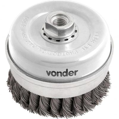 Escova Copo Torcida 4 Rosca M14 Polido 8500rpm Vonder