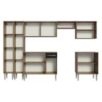 Armário De Cozinha Completa 293Cm Madesa 04 Rustic/Preto - 6