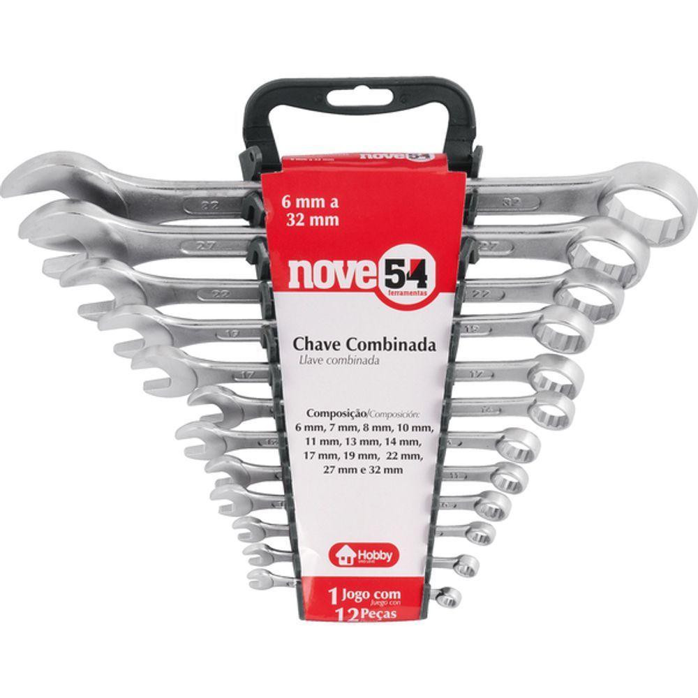 Jogo Chave Combinada 6-32mm Aço Carbono Com 12 Peças Suporte - 2