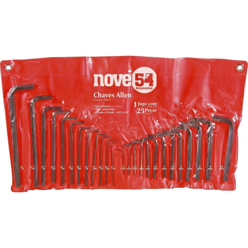 Jogo Chave Hexagonal Allen Combinado 1,5-10,0mm 1-16-3-8 Ti - 3
