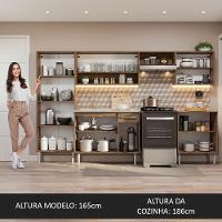 Armário De Cozinha Completa 293cm Com Pia Rustic Emilly Madesa 08 Rustic - 8
