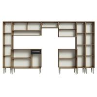 Armário De Cozinha Completa 325Cm Madesa 05 Rustic/Preto - 6