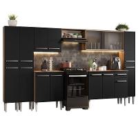 Armário De Cozinha Completa 325Cm Madesa 03 Rustic/Preto - 10