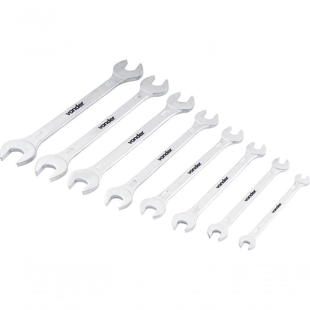 Jogo Chave Fixa 6-22mm Cromo Fosco 8 Pçs Supor Vonder - 2