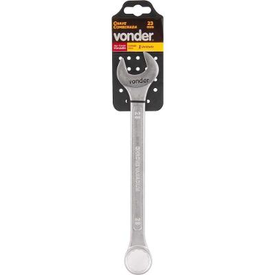 Chave Combinada 23mm Cromo Vanádio Cromada Cartela - Vonder
