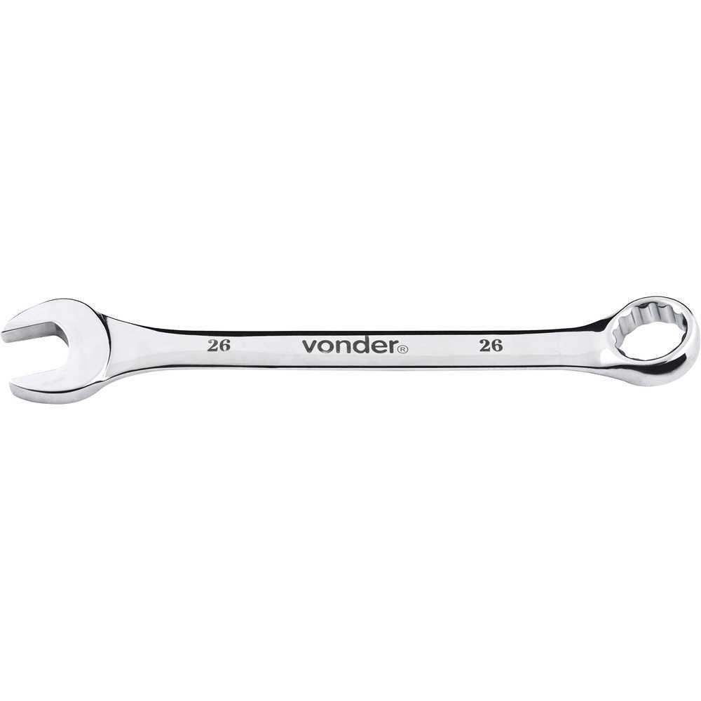 Chave Combinada 26mm Cromo Vanádio Cromada Cartela Vonder - 3