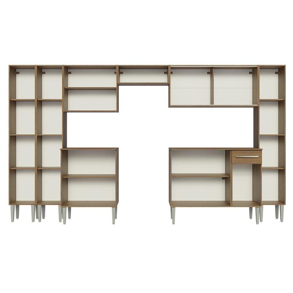 Armário De Cozinha Completa 325Cm Madesa 04 Rustic - 6