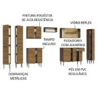 Armário De Cozinha Completa 325Cm Madesa 04 Rustic - 8