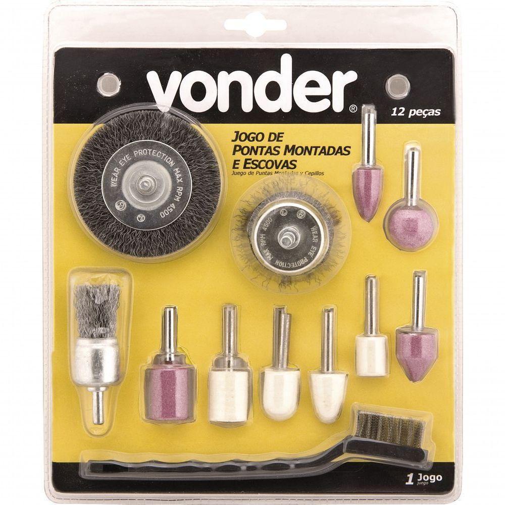 Jogo Ponta Montada E Escovas Com 12 Peças Vonder - 1