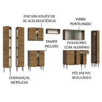 Armário De Cozinha Completa 325Cm Madesa 03 Rustic - 6