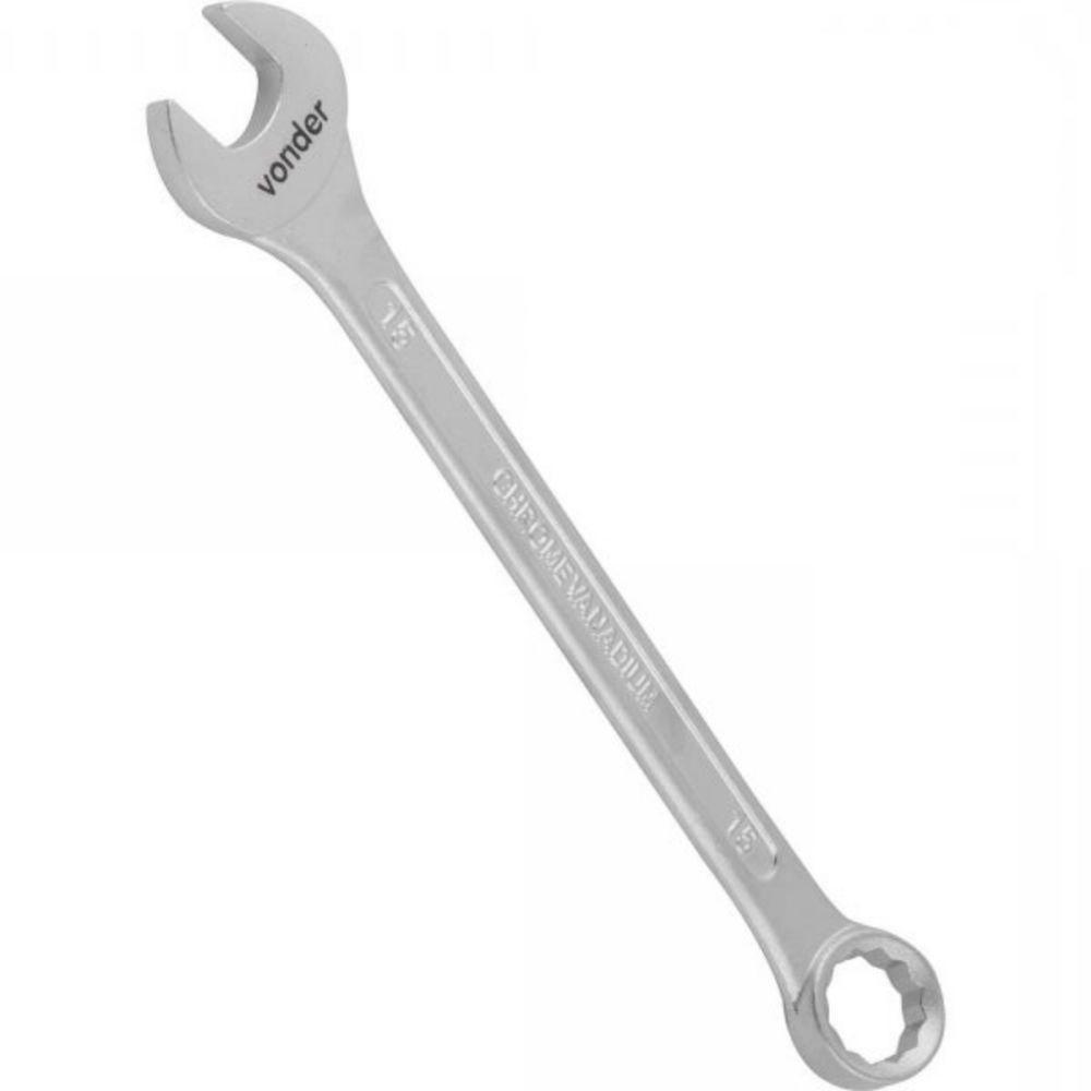 Chave Combinada 15mm Cromo Vanádio Fosco Cartela Vonder - 3