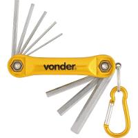 Jogo Chave Hexagonal Allen 1,5-8,0mm Canivete Alumin Vonder - 6