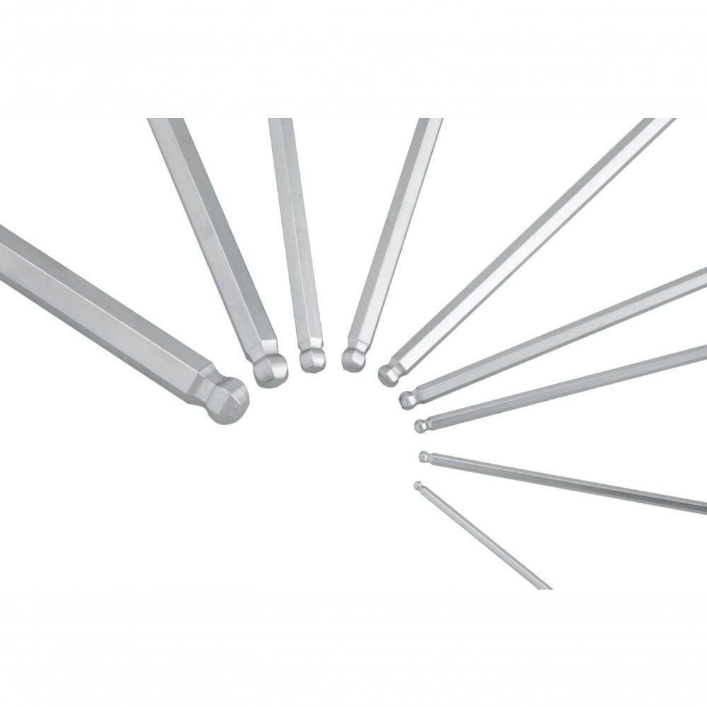 Jogo De Chaves Allen Abaulada Cabo T 2mm A 10mm Com 9 Peças Vonder - 4