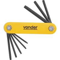 Jogo Chave Torx T9-t40 Canivete Plástico Com 8 Pç Vtx2 Vonder - 2