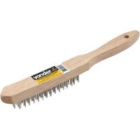 Escova Manual Aço 3 Fileiras Cabo Madeira Vonder - 2