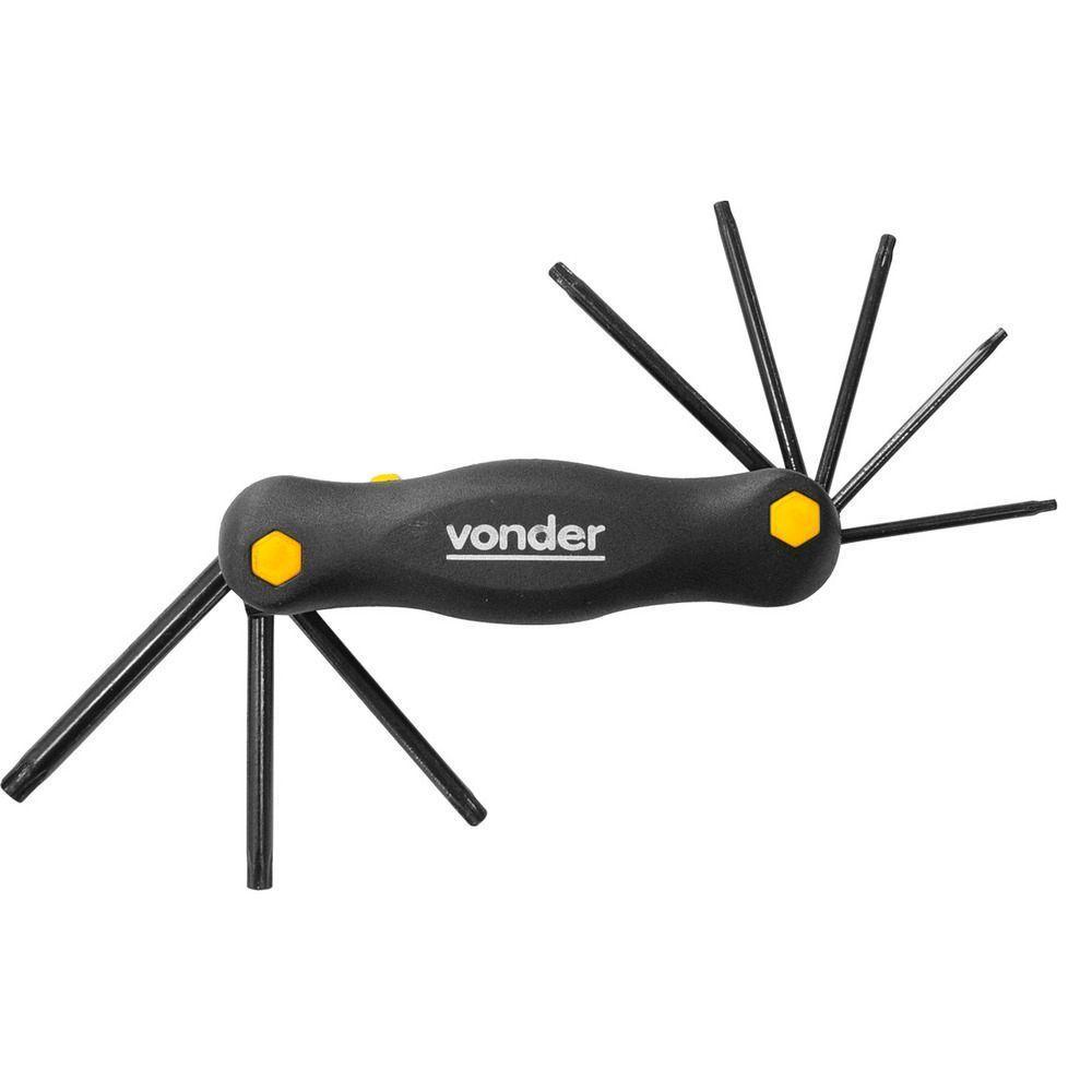 Jogo Chave Torx T9-t40 Canivete Plástico Cromo 8 Vonder - 2