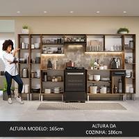 Armário De Cozinha Completa 325Cm Madesa 04 Rustic/Preto - 5