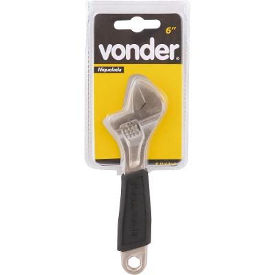 Chave Inglesa Ajustável 10 Aço Carbono Niquelada Vonder