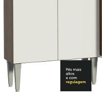Armário De Cozinha Completa 293cm Com Pia Rustic/branco Emilly Madesa 08 Rustic/branco - 5