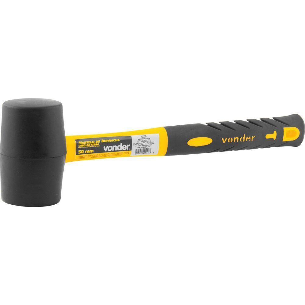 Martelo De Borracha 50mm Com Cabo De Fibra - Vonder - 2