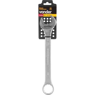 Chave Combinada 32mm Cromo Vanádio Cromada Cartela - Vonder