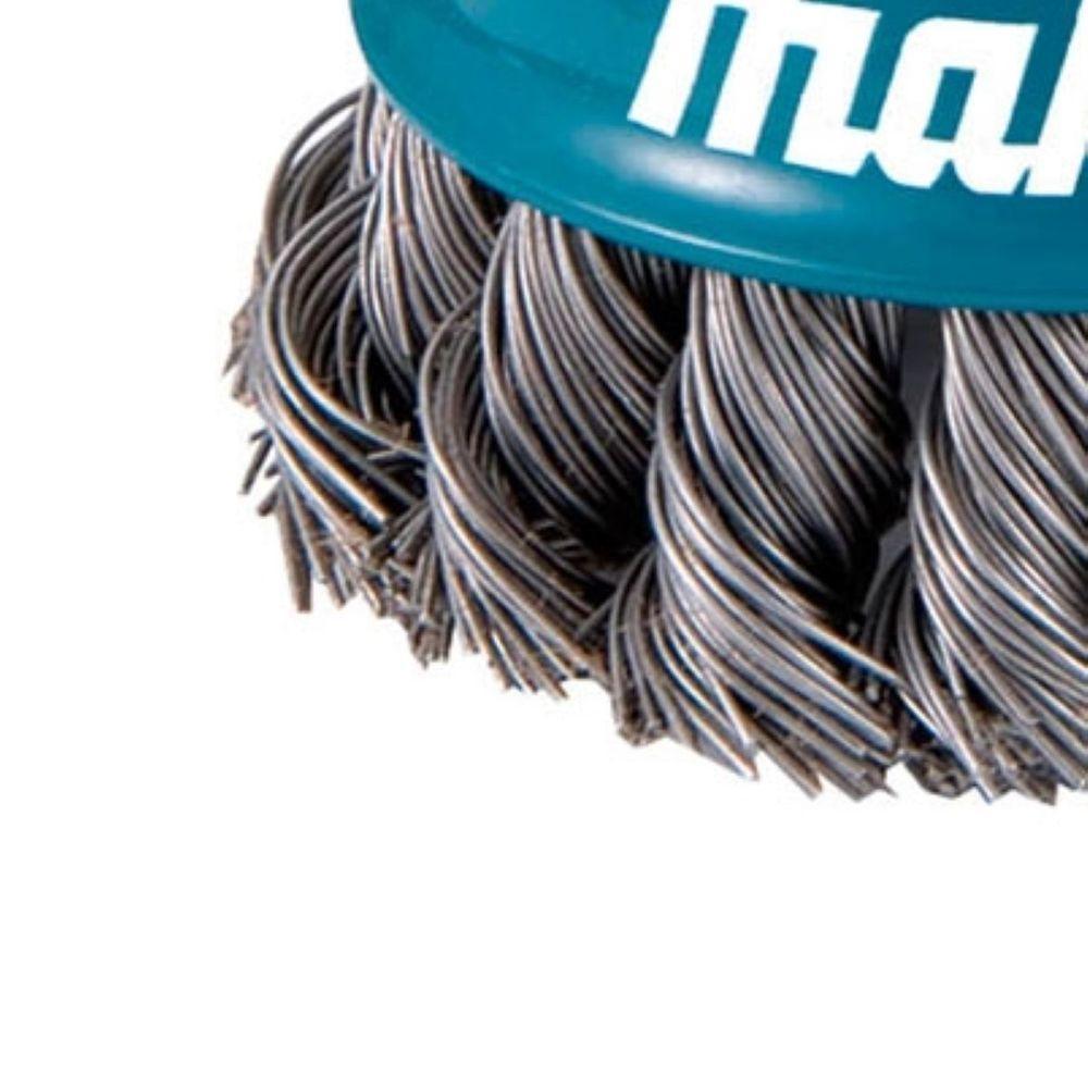 Escova Aço Copo 75 Mm M14 Fio Trançado Cx Pap Makita - 4