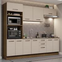 Armário De Cozinha Completa 270cm Rustic/crema Agata Madesa 01 Rustic/crema - 1
