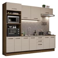 Armário De Cozinha Completa 270cm Rustic/crema Agata Madesa 01 Rustic/crema - 3