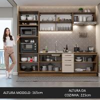 Armário De Cozinha Completa 270cm Rustic/crema Agata Madesa 01 Rustic/crema - 9