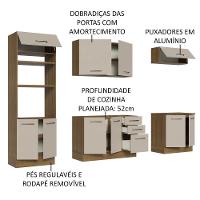 Armário De Cozinha Completa 270cm Rustic/crema Agata Madesa 01 Rustic/crema - 10