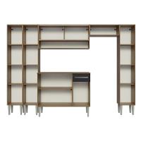 Armário De Cozinha Completa 261Cm Madesa 04 Rustic/Preto - 6